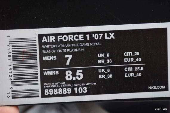 898889-103 White Air (W) 1 Vandalised Force LX 0718
